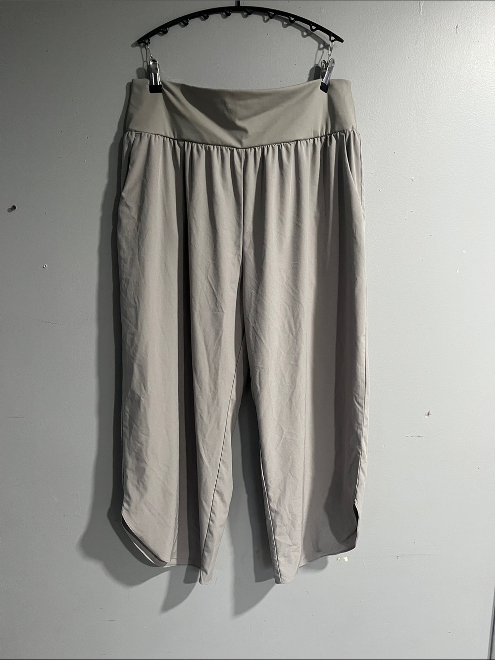 HALARA Light Gray Wide-Leg Track Pants XL